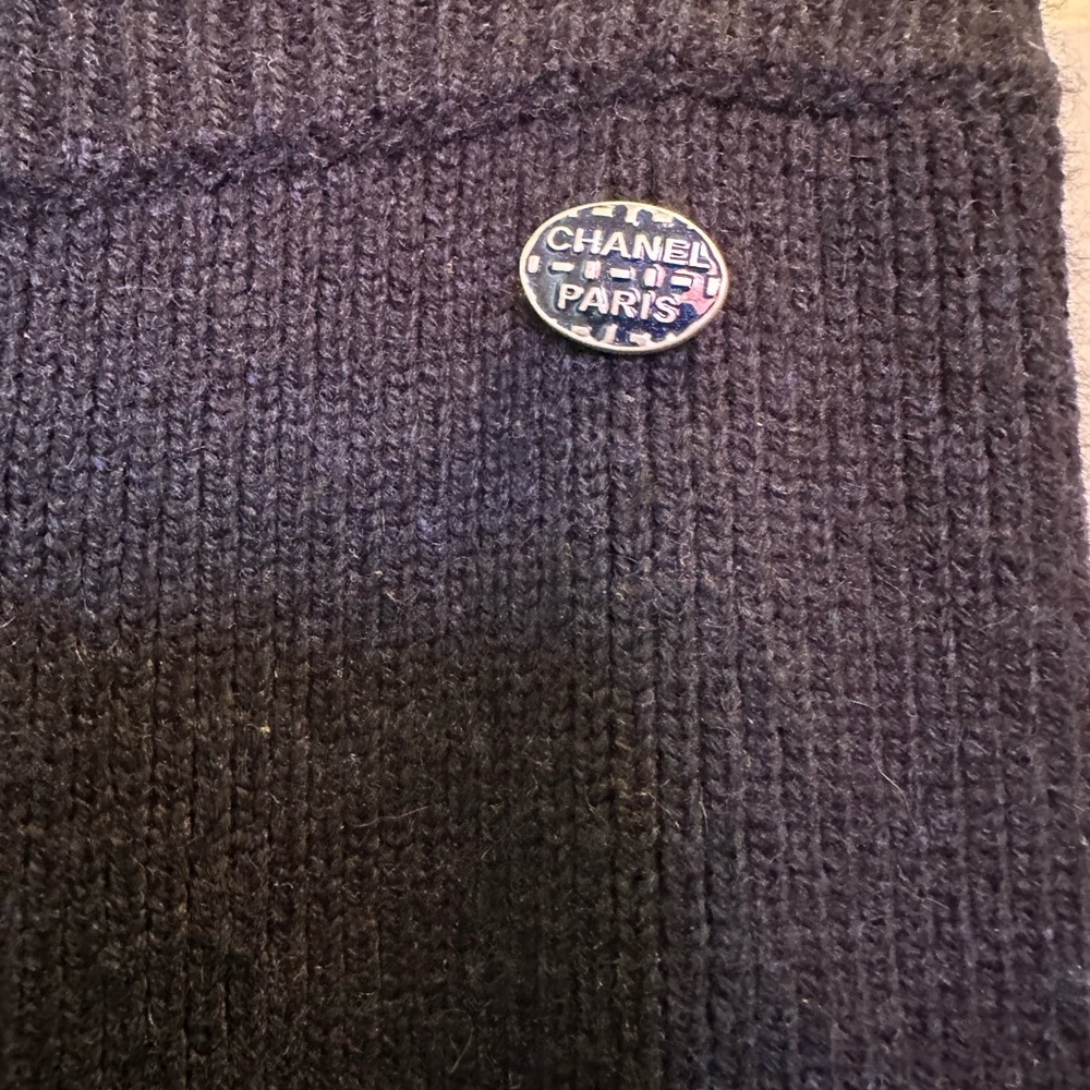 Chanel cashmere knit skirt